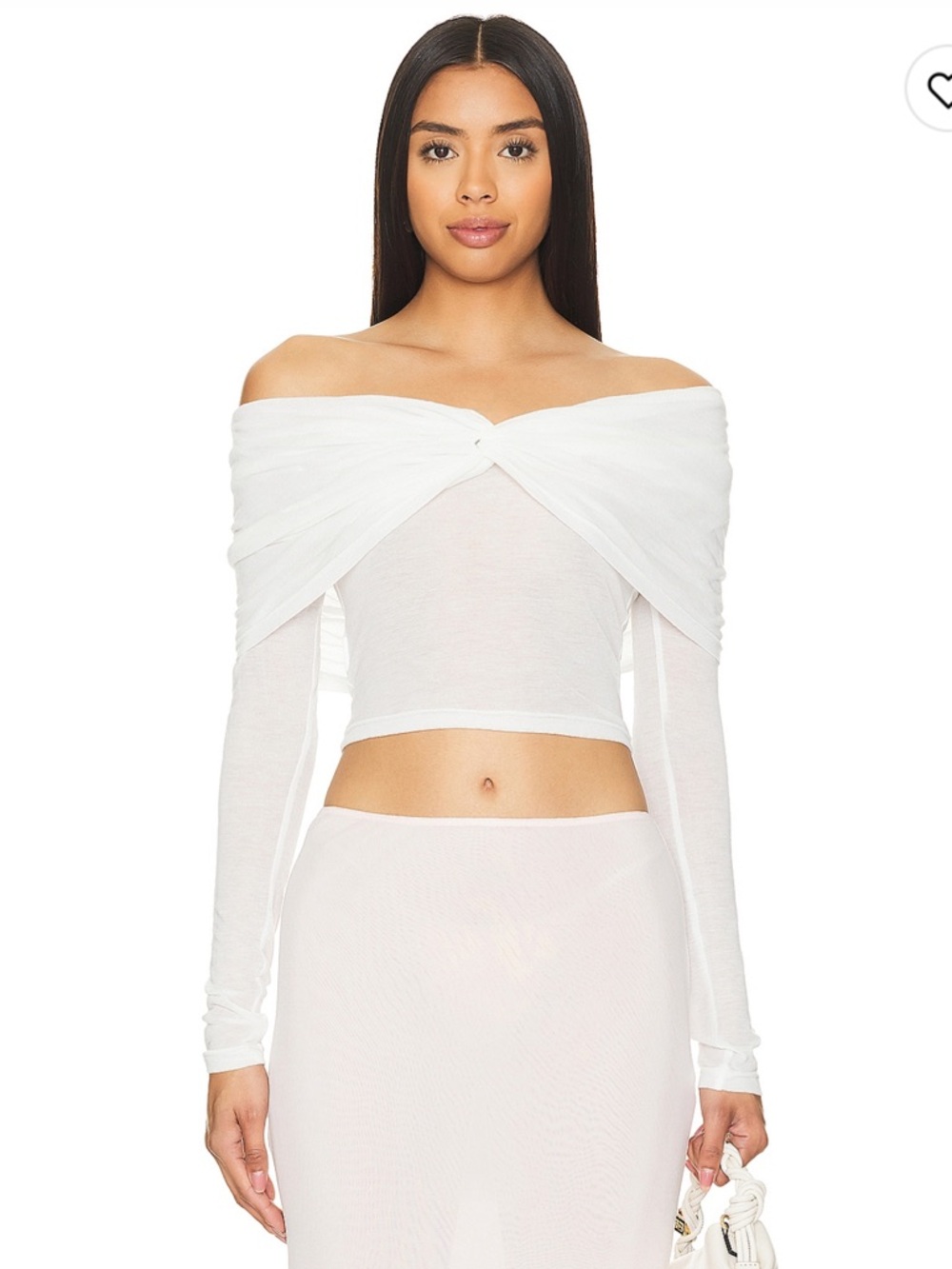 Madrid Off-Shoulder White Crop Top